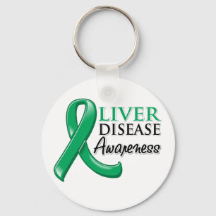 Liver Disease Awareness Ribbon Key Ring