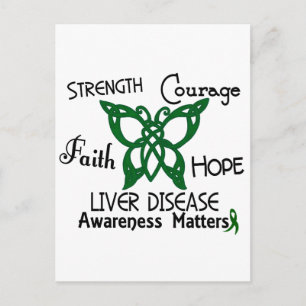 Liver Disease Celtic Butterfly 3 Postcard