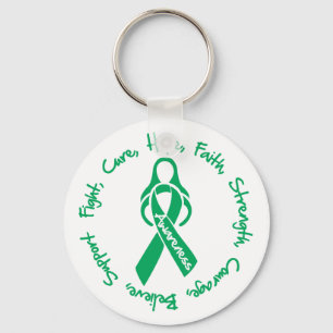 Liver Disease Fight Cure Hope Logo Key Ring