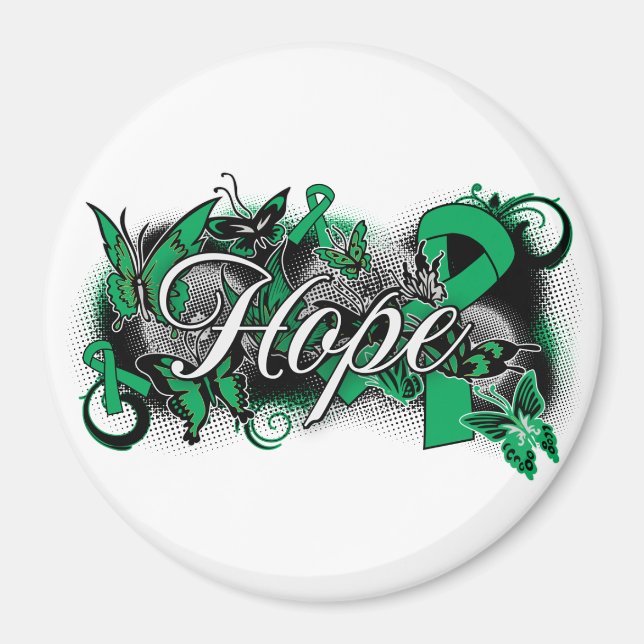 Liver Disease Hope Garden Ribbon Magnet (Front)