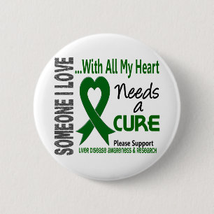 Liver Disease Needs A Cure 3 6 Cm Round Badge