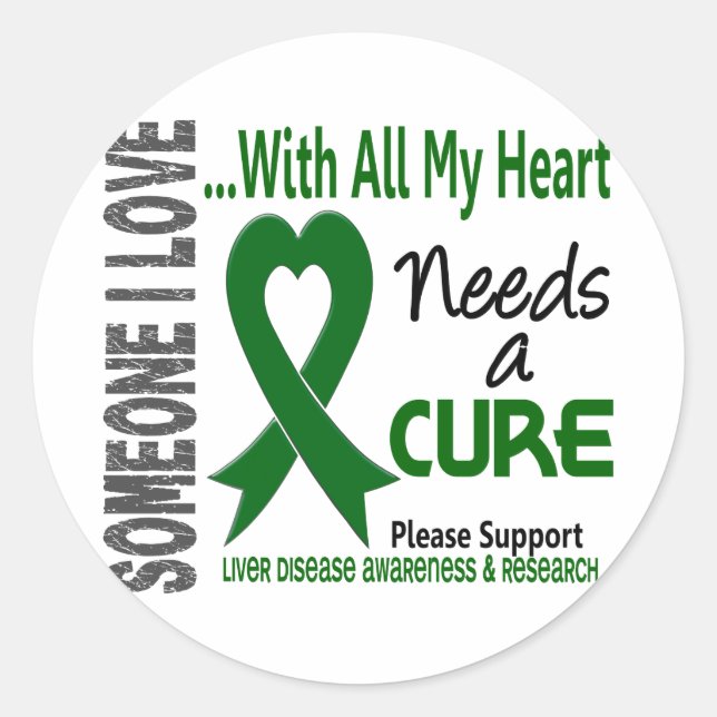 Liver Disease Needs A Cure 3 Classic Round Sticker (Front)