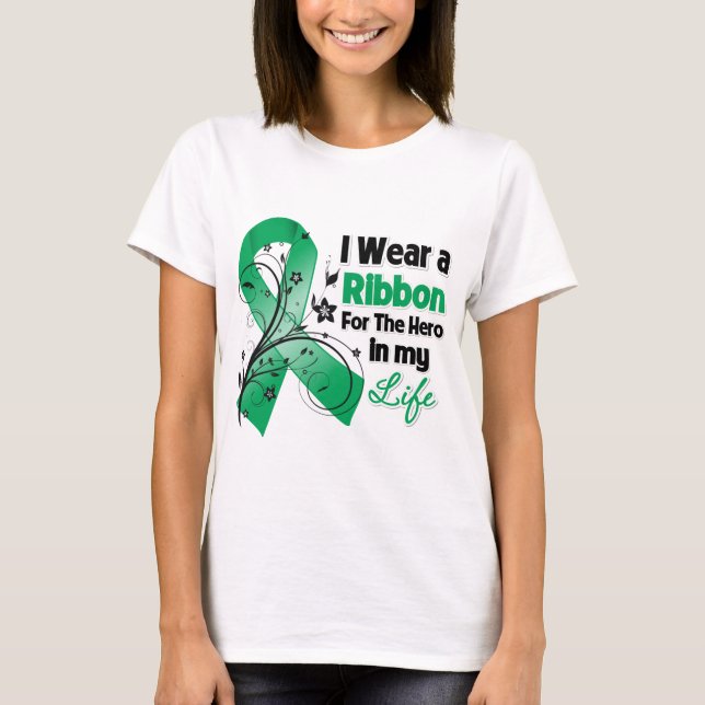Liver Disease Ribbon Hero in My Life T-Shirt (Front)
