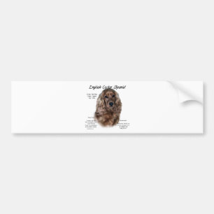 Liver English Cocker Spaniel History Bumper Sticker