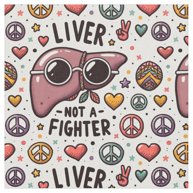 Liver - Not A Fighter Fabric (Close Up)