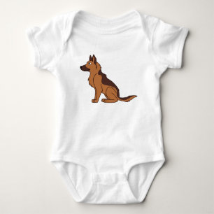 Liver & Tan German Shepherd Baby Bodysuit