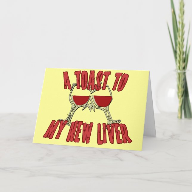 Liver Transplant Get Well Gifts Card (Front)