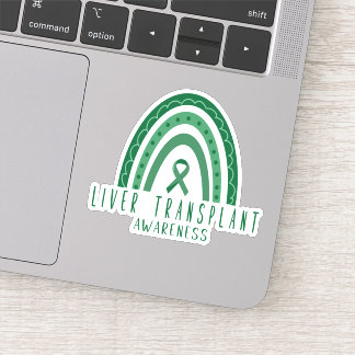 Liver transplant Green Rainbow Ribbon Awareness