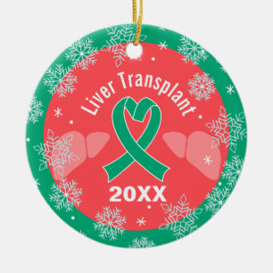 Liver Transplant Recipient Holiday Custom  Ceramic Ceramic Tree Decoration