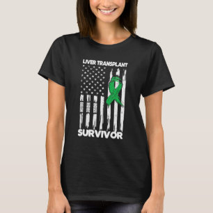 Liver Transplant Surgery US Flag Liver Transplant  T-Shirt
