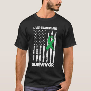 Liver Transplant Surgery US Flag Liver Transplant  T-Shirt