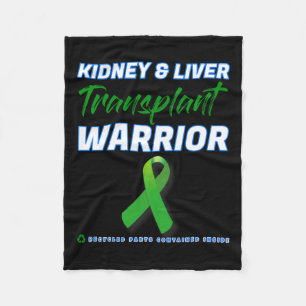 Liver Transplant Warrior Renal Kidney Disease Pati Fleece Blanket