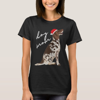 Liver & White English Pointer Dog Mom Christmas Ra T-Shirt