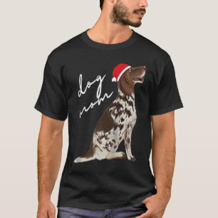 Liver & White English Pointer Dog Mum Christmas Ra T-Shirt