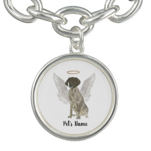 Liver & White German Shorthaired Pointer Sympathy Bracelet