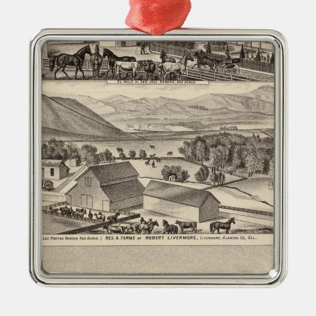 Livermore, Bardellini residences, farms, hotel Metal Tree Decoration (Front)