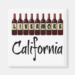 Livermore California Red Wine Bottles Tasting Fun Magnet