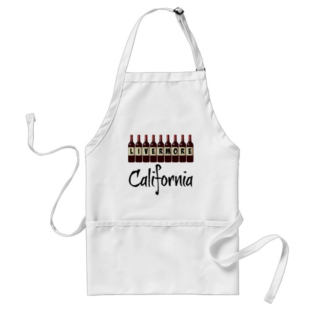 Livermore California Red Wine Bottles Tasting Fun Standard Apron (Front)