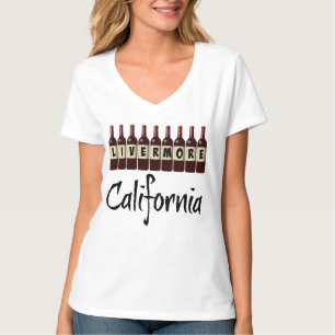 Livermore California Red Wine Bottles Tasting Fun T-Shirt