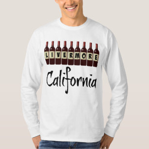 Livermore California Red Wine Bottles Tasting Fun T-Shirt