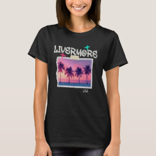 Livermore California Retro Surfer Vintage Beach T-Shirt