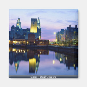 Liverpool at night, England Magnet