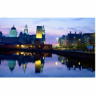 Liverpool at night, England