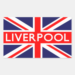 Liverpool : British Flag Rectangular Sticker