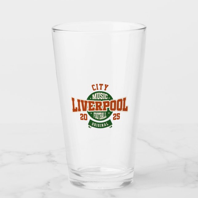 Liverpool City in England Glass (Front)