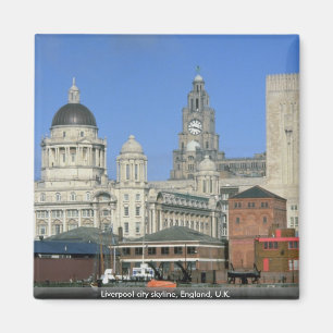Liverpool city skyline, England, U.K. Magnet