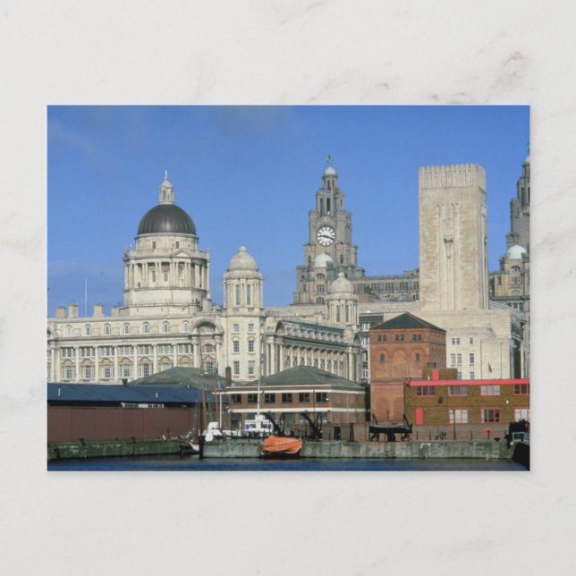Liverpool city skyline, England, U.K. Postcard (Front)