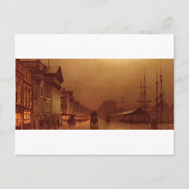 Liverpool Customs House by John Atkinson Grimshaw Postcard (Front)