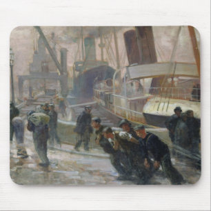 Liverpool Dockers at Dawn, 1903 Mouse Mat