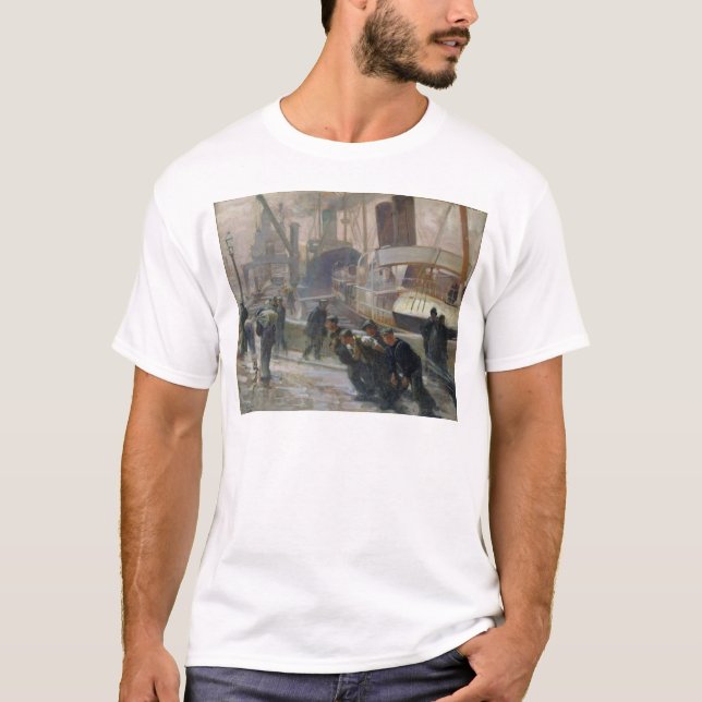 Liverpool Dockers at Dawn, 1903 T-Shirt (Front)