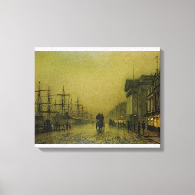 Liverpool Docks Customs House and Salthouse Docks, Canvas Print (Front)