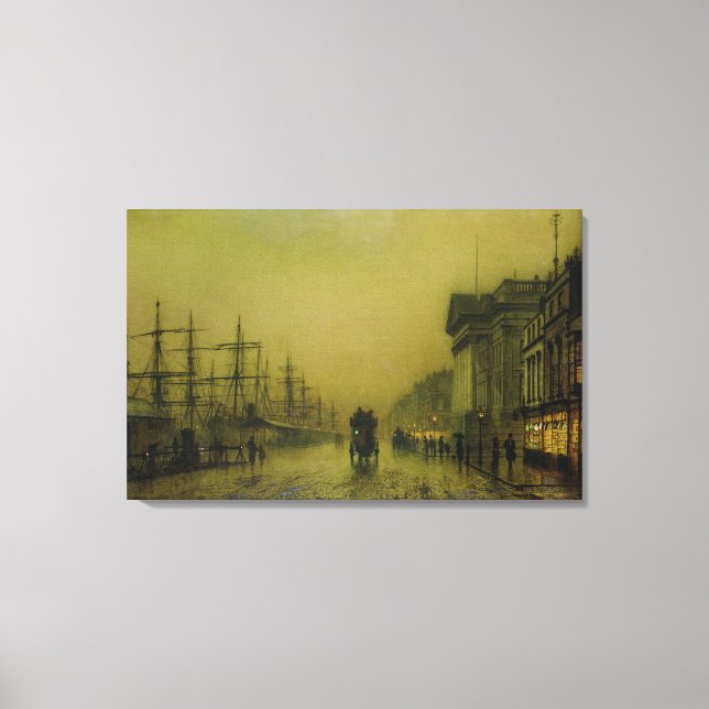 Liverpool Docks Customs House and Salthouse Docks, Canvas Print (Front)