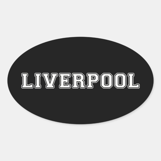 Liverpool England Oval Sticker (Front)