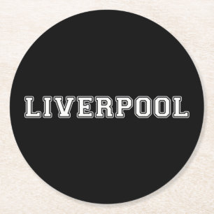 Liverpool England Round Paper Coaster