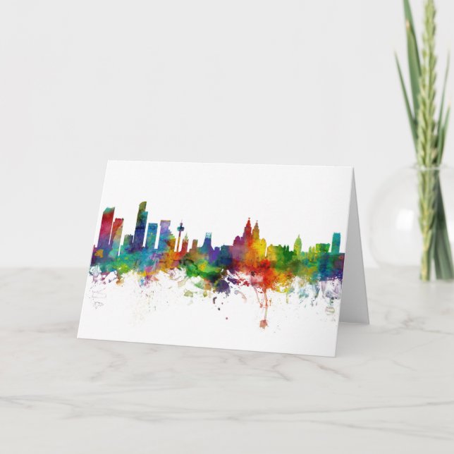 Liverpool England Skyline Card (Front)
