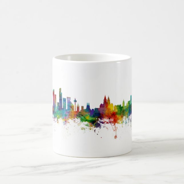 Liverpool England Skyline Coffee Mug (Center)