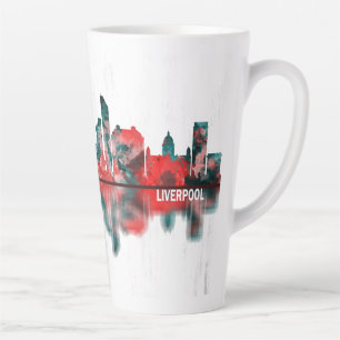 Liverpool England Skyline Latte Mug