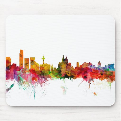 Image of Liverpool England Skyline Mouse Mat