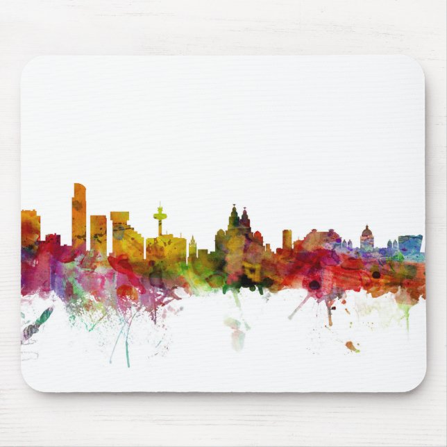 Liverpool England Skyline Mouse Mat (Front)