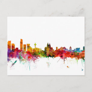 Liverpool England Skyline Postcard