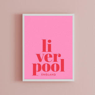 Liverpool England UK modern city Poster