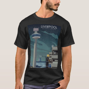 Liverpool England United Kingdom Vintage Minimal R T-Shirt