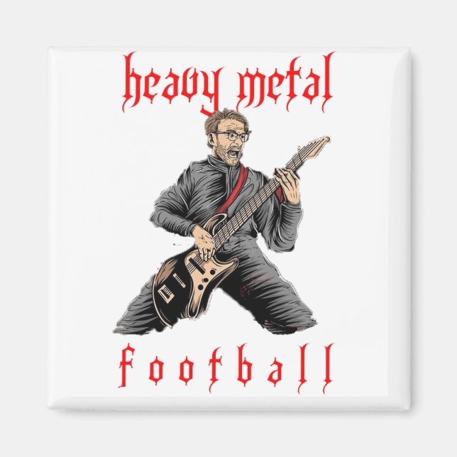 Liverpool Klopp Heavy Metal Football Magnet (Front)