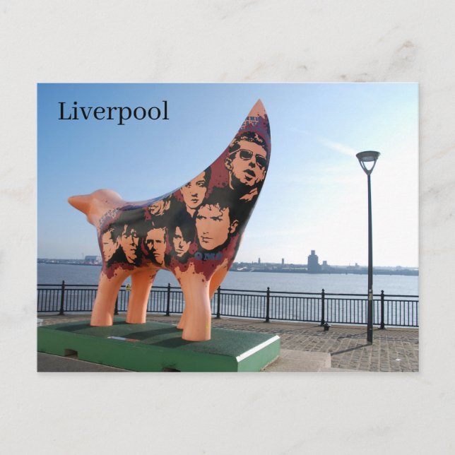 Liverpool Lambanana by the River Mersey Postcard (Front)