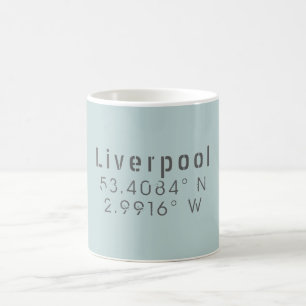 Liverpool Latitude Longitude Coffee Mug