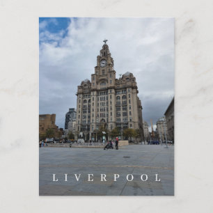 Liverpool Liver Building view postcard